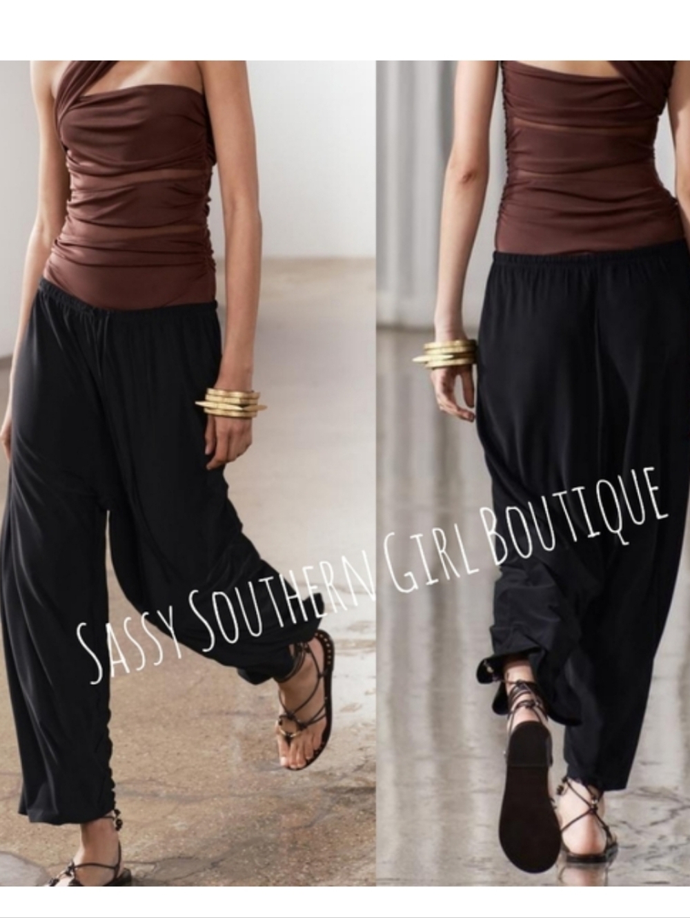 🆕⭐ Black drawstring pants